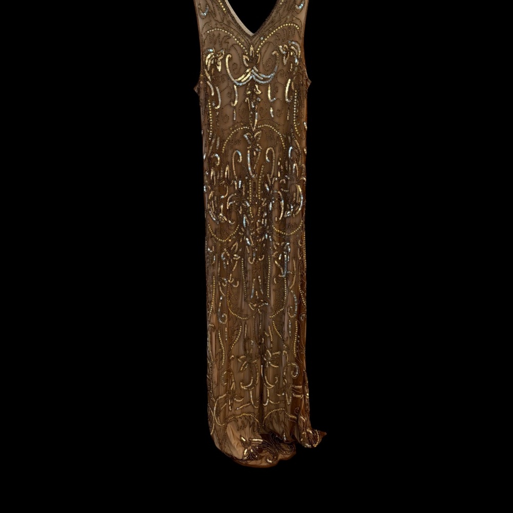 NWT Rose Gold Beaded Dress Sequin Art Deco Size XXL - Picture 6 of 6